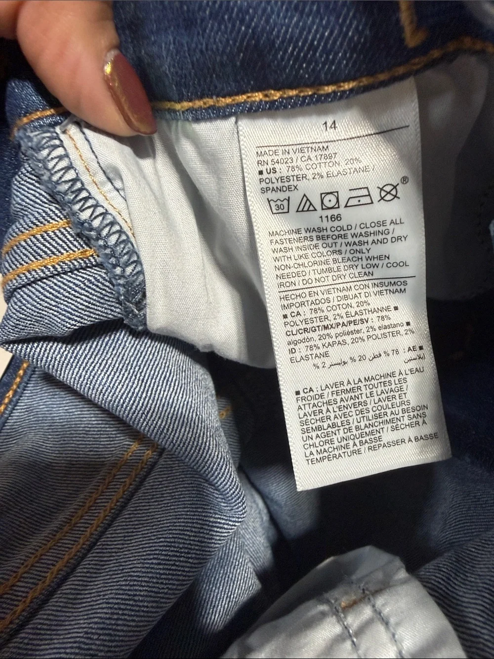 Old Navy Dark Blue Denim Roll-Cuff Women's Shorts